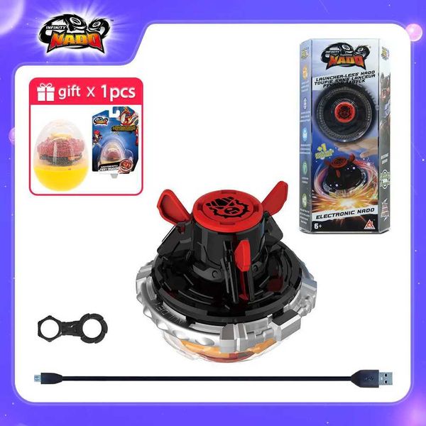 4D Beyblades Infinity Nado 3 Original Electronic Boxing Bear Infrared Controller Gyro Metal Ring Spinning Top Auto-Spin Kids Anime Toy Q2409
