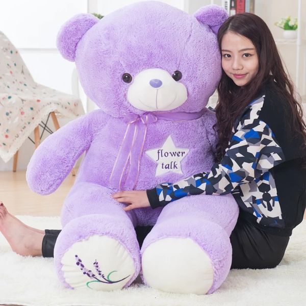 3580cm Cute Purple Bear Plush Toys High Quality Stuffed Lovely Animals Teddy Dolls for Classmate Kids Graduation Gifts 240530