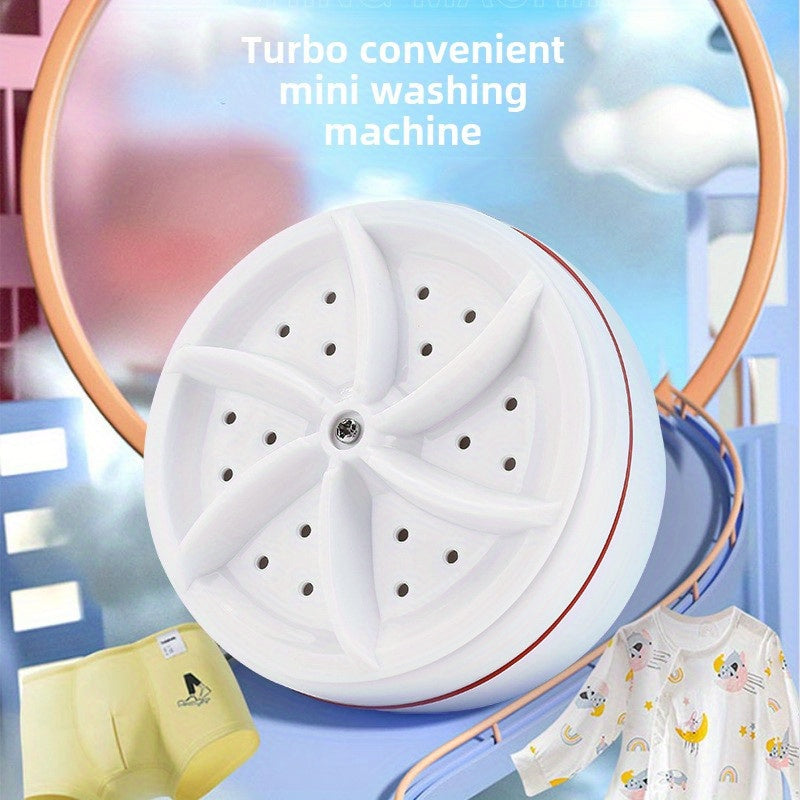 TEMU Travel Usb Washer Portable Mini Technology Washer For Baby Clothes Turbo Washing Machine High Power Underwear Socks Business