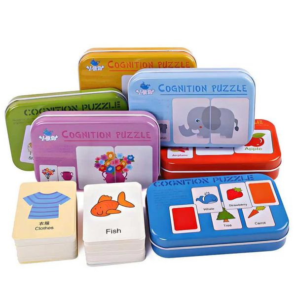 Wooden Pattern Blocks Shape Puzzles Sorting Stacking Board Toy Games for Babies Children 2 3 4 Years Montessori Development ToysXJ241212