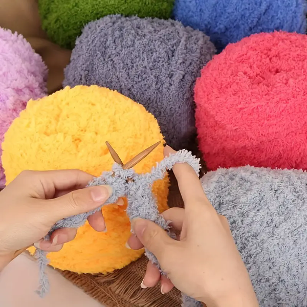 100g Milk Skeins Yarn Coral Fleece Crochet Needlework Dyed Wool Yarn For Crochet Hat Dolls Glove Blanket