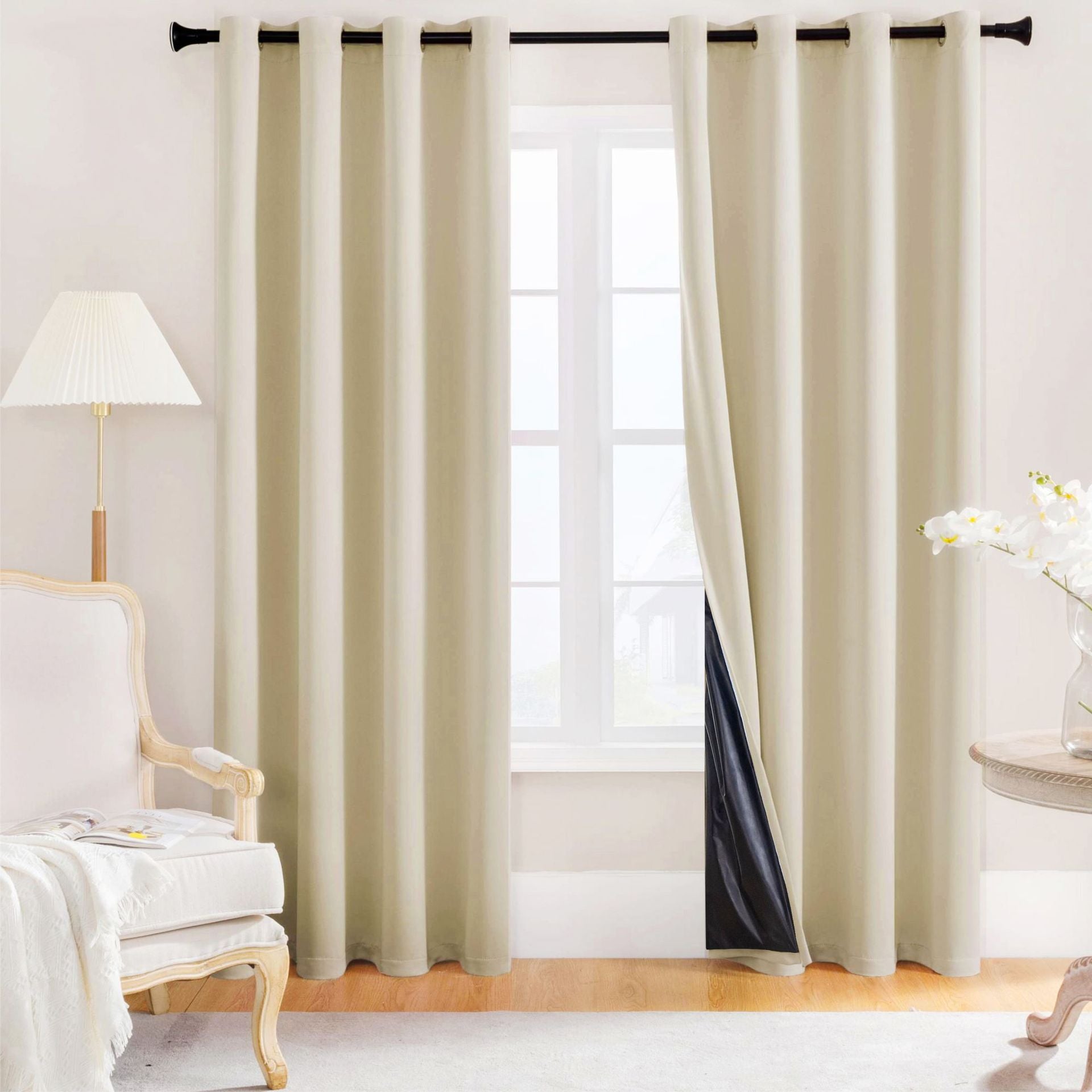 A936 coated cross-border foreign trade curtains full blackout popular waterproof solid color heat insulation curtain finished product