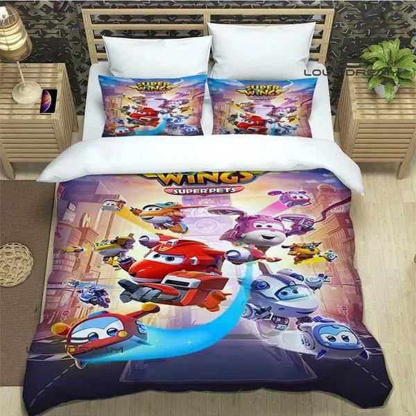 Cute cartoon super wings bedding exquisite bedding set down duvet cover bedding set luxury birthday gift Y240930