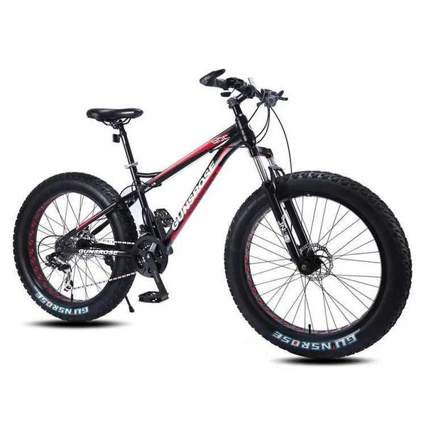 Bikes 71821 Bike Speed Black Fat Bike with 24 inch carbon bike wheels Fat bike tiresfully suspended on Fat bike person Q241029