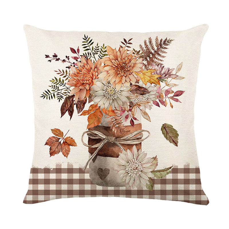 Throw Pillow Covers Spring Summer Garden Flowers Farmhouse Outside Furniture Bench Chair Decorative Cushion Cases 18x18 inch for Swing Deep Seat Bed