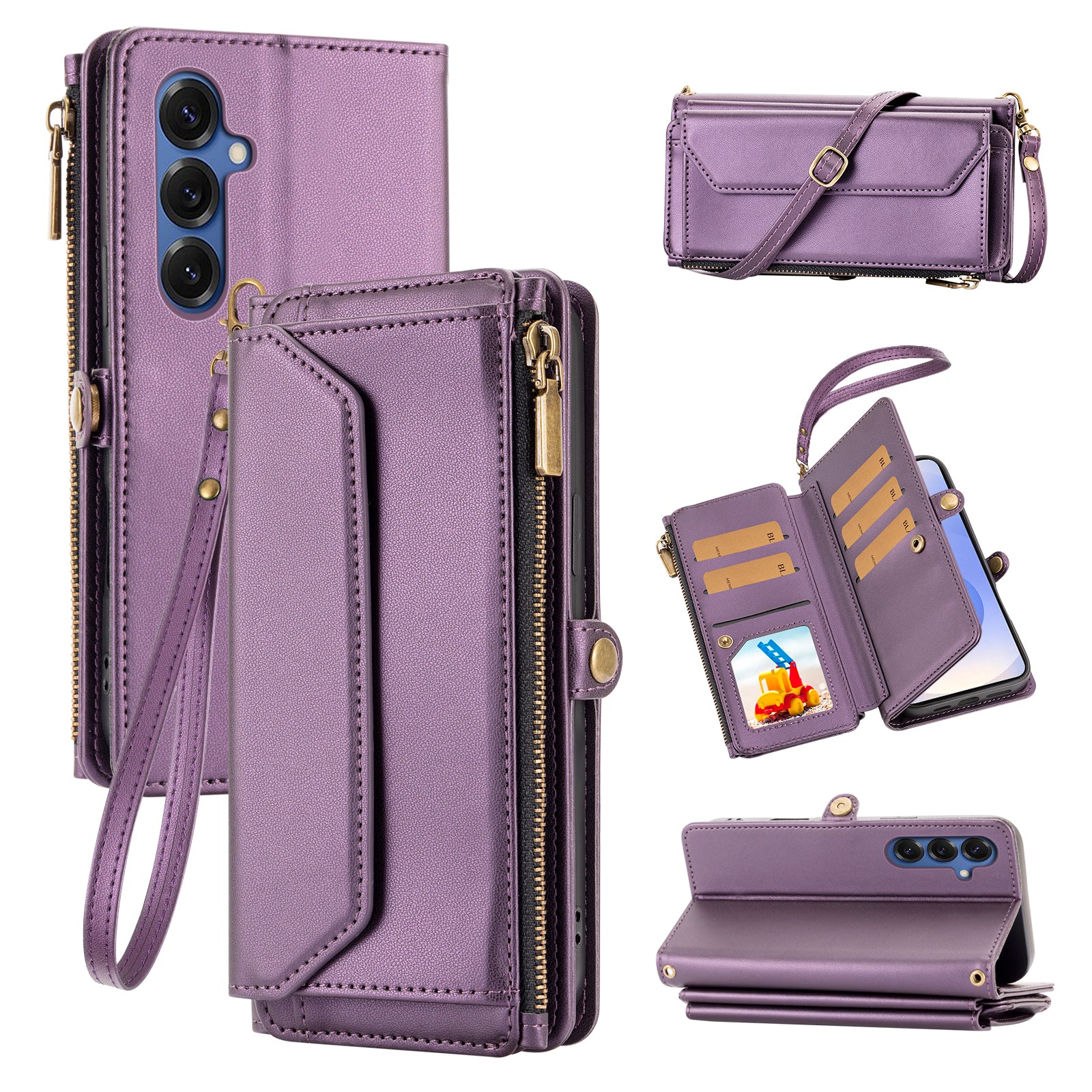 Premium Handcrafted Leather Smartphone Protector Featuring Internal Pocket Space Suitable Across Multiple Device Types Such As Samsung Galaxy Device