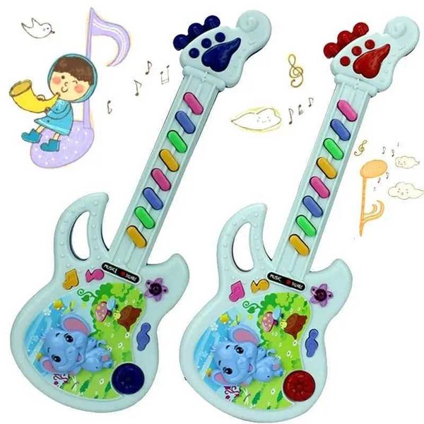 Popular Baby Elephant Guitar Shape Music Instrument Keyboard Toys Childrens Piano Development Childrens Portable Music Education Toys W24082