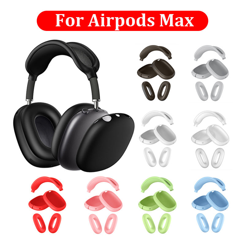 3 In 1 Soft Washable Headband Silicone Cover for Airpods Max 2 Max2 Bluetooth Headphones Accessories Anti-drop Protective Case Replacement Cover Ear