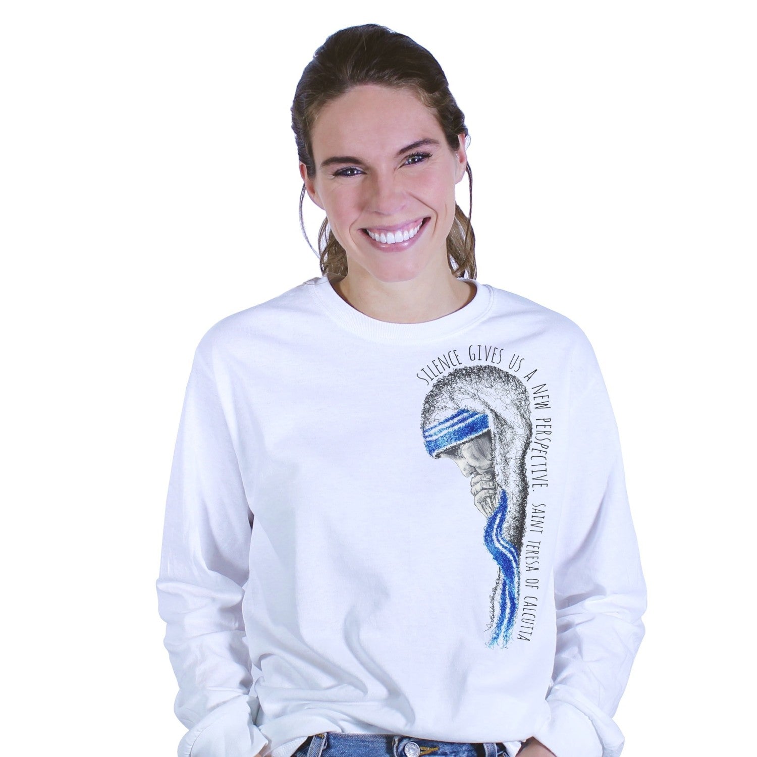 Mother Teresa Silence Long Sleeve T-Shirt
