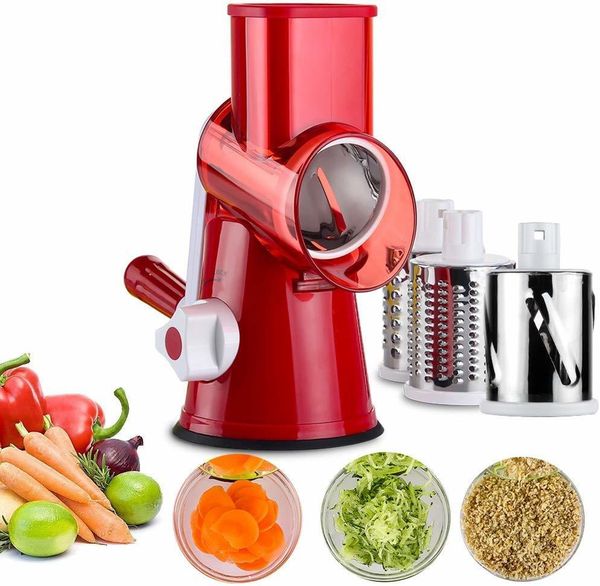 Fruit Vegetable Tools Vegetable Mandoline Slicer Multipurpose Fruit Vegetable Cutter Potato Cheese Shredder Rotary Drum Grater Chopper Kitch