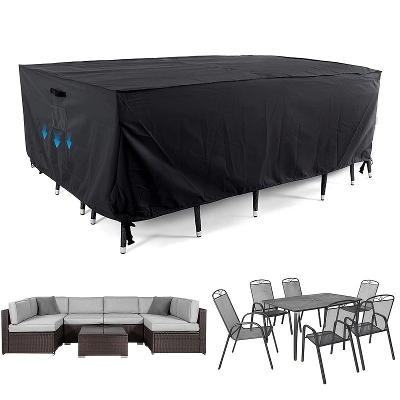 TEMU Heavy-duty Waterproof & Weatherproof Outdoor Furniture Cover For Patio, Deck, Backyard - Extra Large 90"l X 60"w X 28"h All-weatherproof