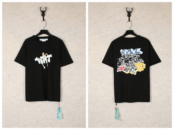 45Color Fashion shoes 23SS off Designer Mens T Shirts High Quality fears Tshirts woman Letter Loose Casual Tops S-XL