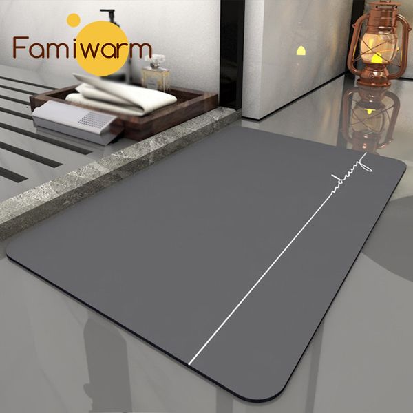 Bath Mats Super Absorbent Rug Quick Drying Non-slip room Mat Tub Side Area Floor Diatomite Home Doormat Kitchen Carpet 221123