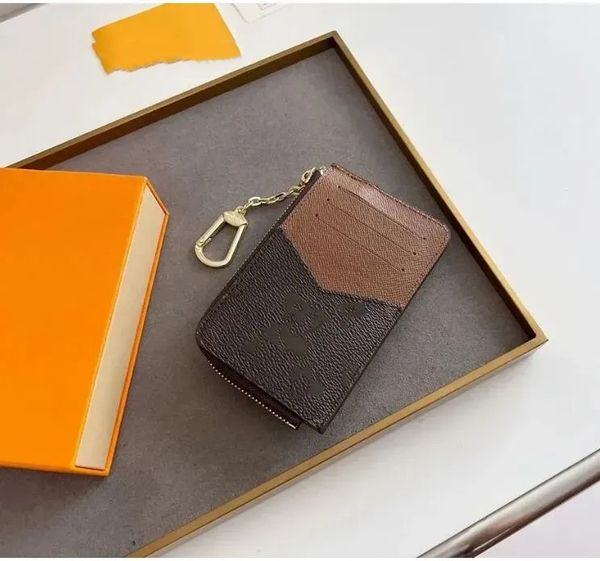 Designer Keychain WALLET CARD HOLDER RECTO VERSO Fashion Womens Mini Zippy Organizer Wallet Coin Purse Bag Charm Key Pouch Pochette