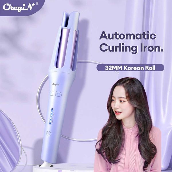 Hair Curlers Straighteners CkeyiN Automatic Curler 32MM Rotating Ceramic Professional Iron H241121