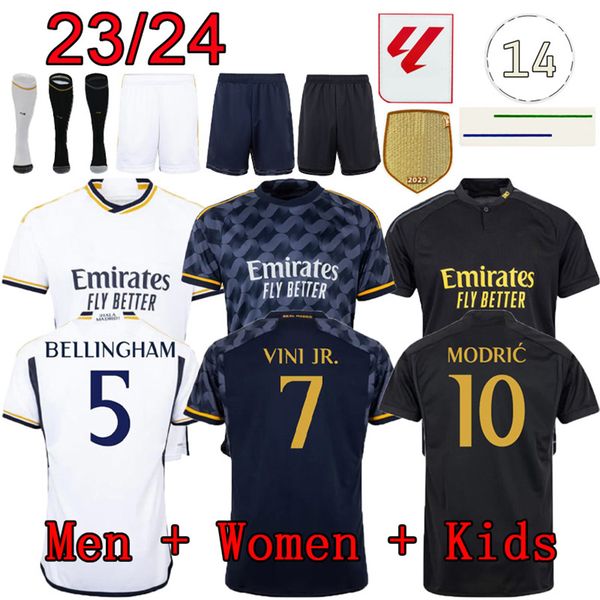 2023 2024 Real Madrids BELLINGHAM VINI JR MODRIC Men Soccer Jersey 23 24 Home Women Jerseys Away Adult Football Shirt Third Shirts Kids Kit
