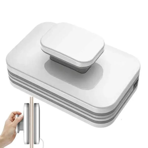 Magnetic glass wiper with doublesided high lift household cleaning brush used for windows scrapers and window tools 240719