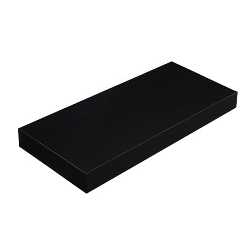 SONGMICS Floating Wall Shelf 15.7 Inches, with Metal Bracket for Easy Installation, Display Trinkets, Picture Frames, Potted Plants, in The Living Roo