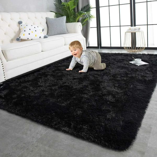 TWINIS Super Soft Shaggy-Fluffy Carpets 8x10 feet indoor modern plush area carpet used for living rooms bedrooms childrens daycare W241211