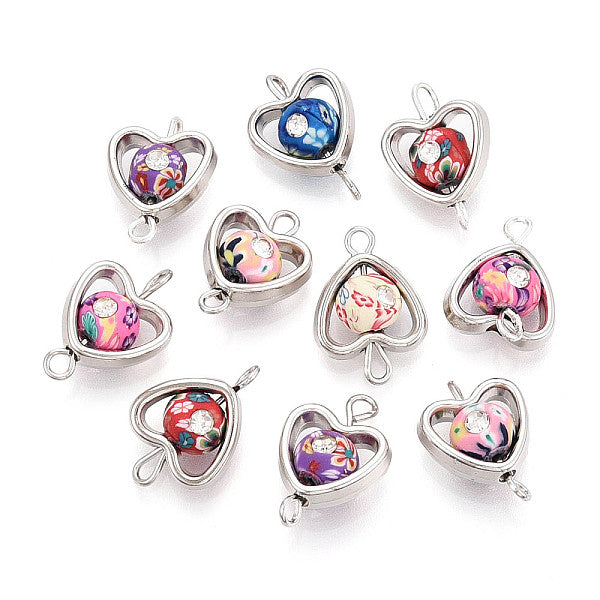 Polymer Clay Herz & CCB Rahmen Verbinder Verbinder Charms