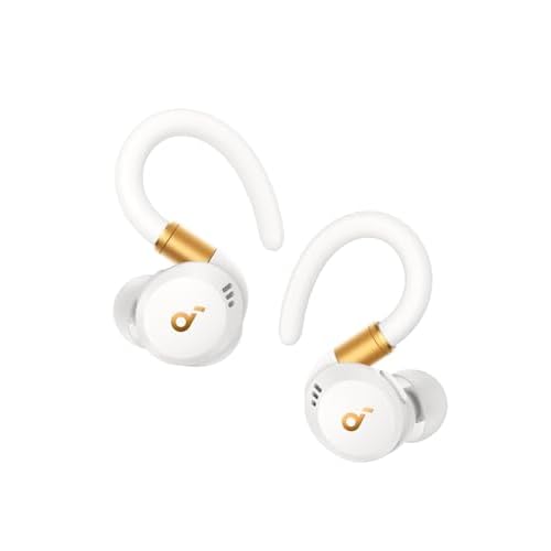 Soundcore Sport X20 by Anker, True-Wireless Workout Earbuds, Rotatable and Extendable Ear Hooks, Deep Bass, IP68 Waterproof, Sweatproof, Dustproof, 48