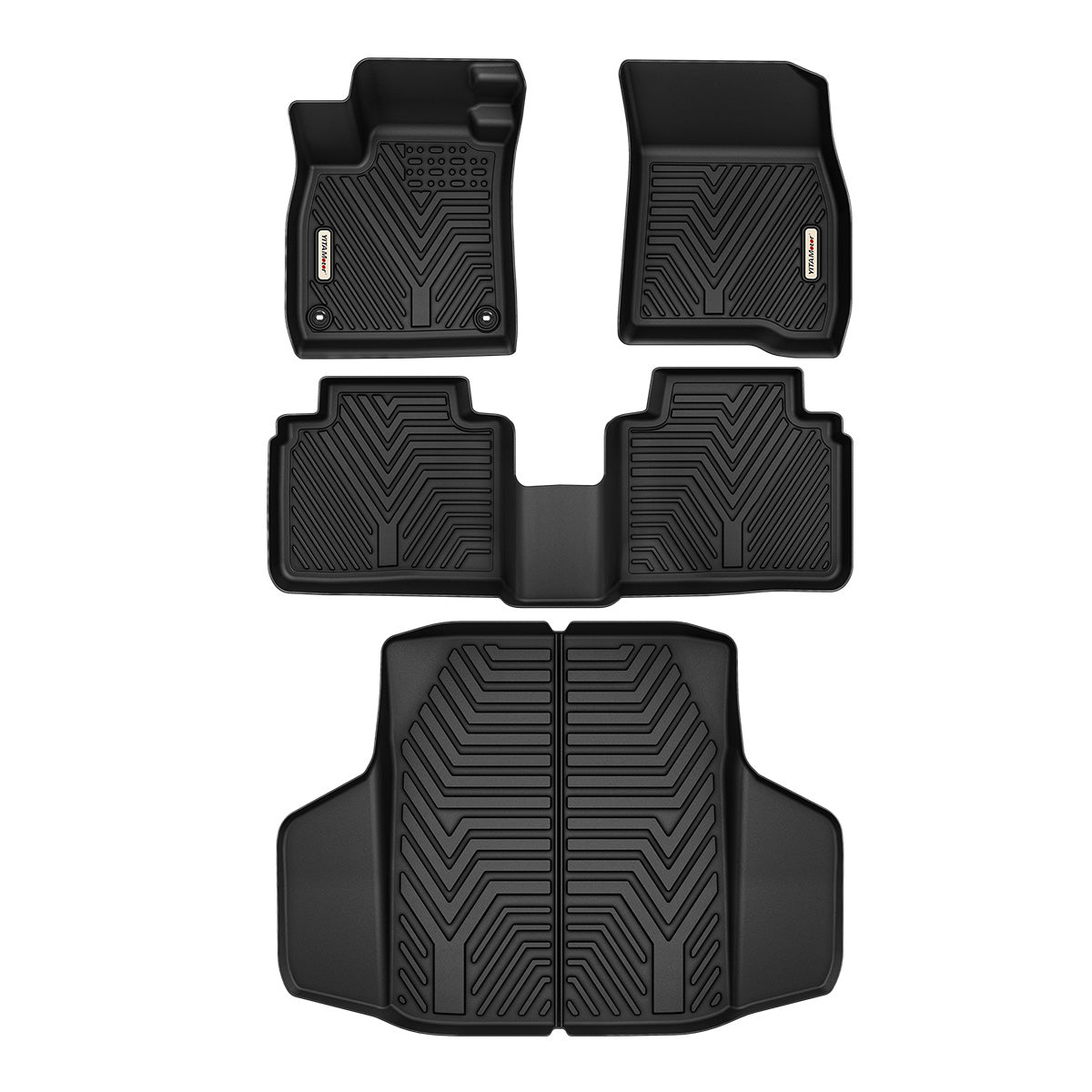 Floor Mats Compatible with Honda Accord 2023-2025 (Include Hybrid Models), TPE Floor Liner Fit for Accord Accessories, 1st, 2nd Row and Cargo Liners