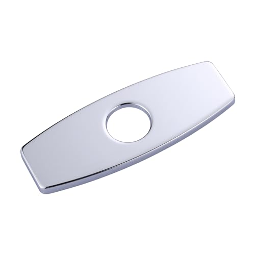 Faucet Cover Plate Chrome Bathroom: 6 Inch Stainless Steel Faucet Deck Plate - 4" Centerset Faucet Plates to Cover Holes - Anti-Scratch 4" Sink Base P