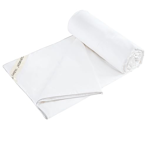 YOUR MOON Luxurious Summer-Spring Lightweight Mulberry Silk Comforter King Size,100% Natural Long Strand Silk Fill Duvet Blankets, Luxury Bedding Summ