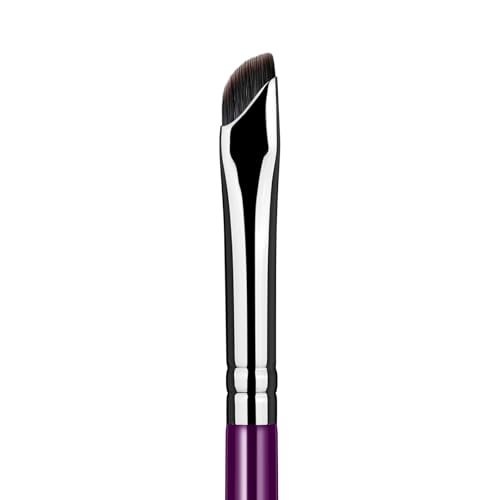 Eyeliner Brush, EIGSHOW Sickle Angled Gel Eyeliner Makeup Brush for Precise Eye Liner, Eyebrow, Eyelid with Ultra Thin Vegan Bristles (E865 Purple) Si