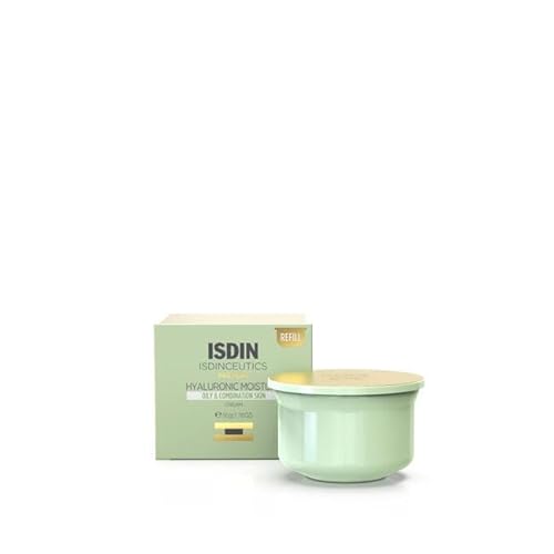 ISDIN Hyaluronic Moisture Oily & Combination Skin Mattifying Daily Face Moisturizer with Hyaluronic Acid 1.76 OZ Eco-Refill