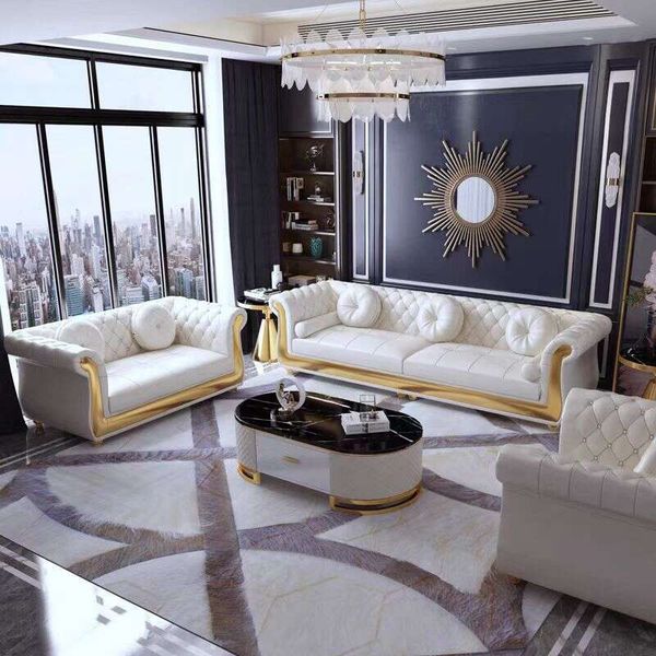 Italian sectional couch modern leather hotel living room sofa set furniture