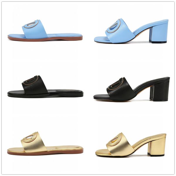 Senior designer designs women's slippers, leather sandals, flat bottomed mule slippers, patented beach sandals, rubber soles, summer fl