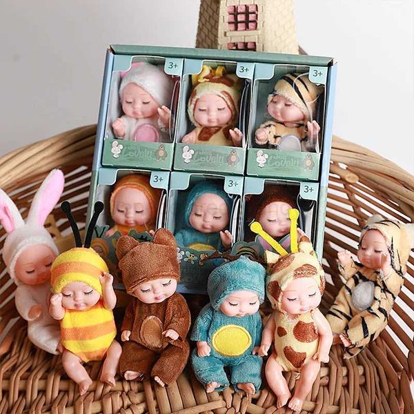 1PCS Simulation Princess Dolls Toy Mini Cute Sleeping Baby Series Doll Cartoon Animal Toy For Kids Kawaii Dolls Girls GiftCL240712
