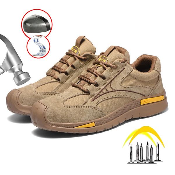 Mens Safety Shoes Sapatos 6KV Trabalho à prova de punção Sheoes Shoes Aço Anti-Smash Shoes Proteção para homens Tênis de verão 241220