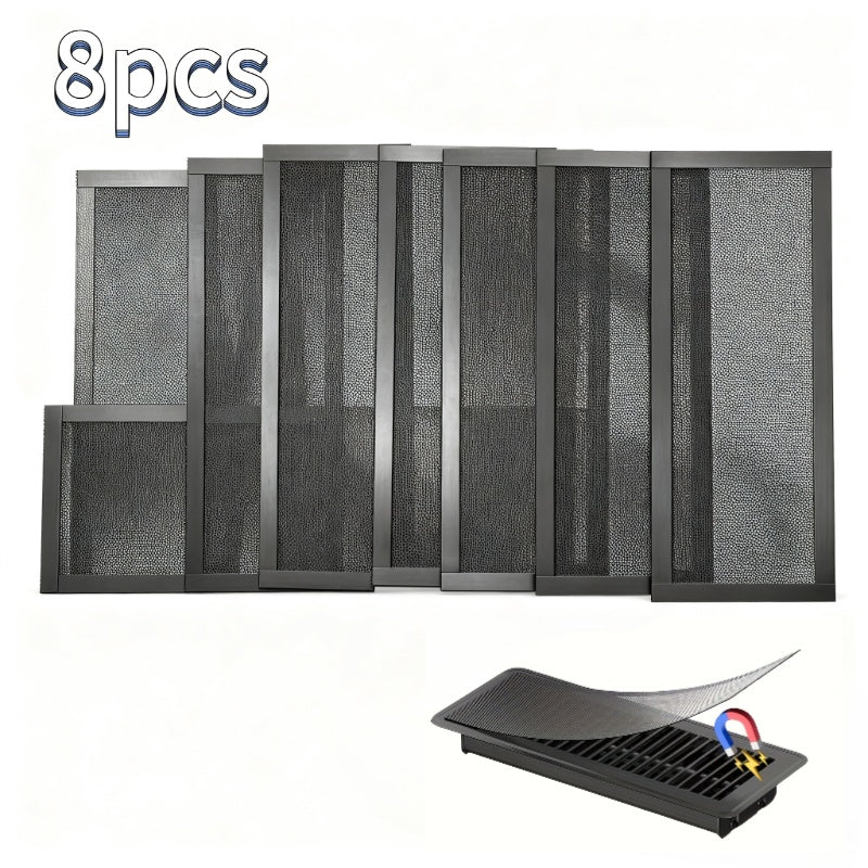 TEMU 7-8pcs Strong Air Conditioner Filter Set Vent Cover Floor Ventilation Mesh Cover Measures 4 Inches By 10 Inches. Conditioning Vent Mesh For Home