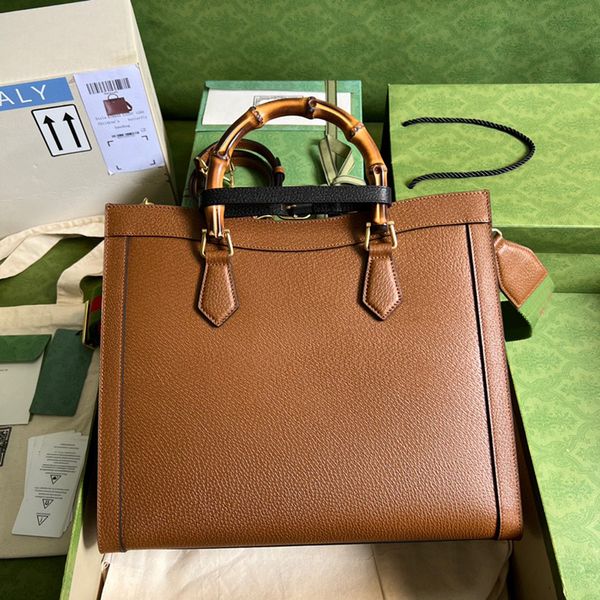 10A Retro Mirror quality Diana Medium Tote Bag 35cm Designer Bamboo Shoulder Bag Genuine Leather Crossbody Bags Lady Handbag 678842 With Box