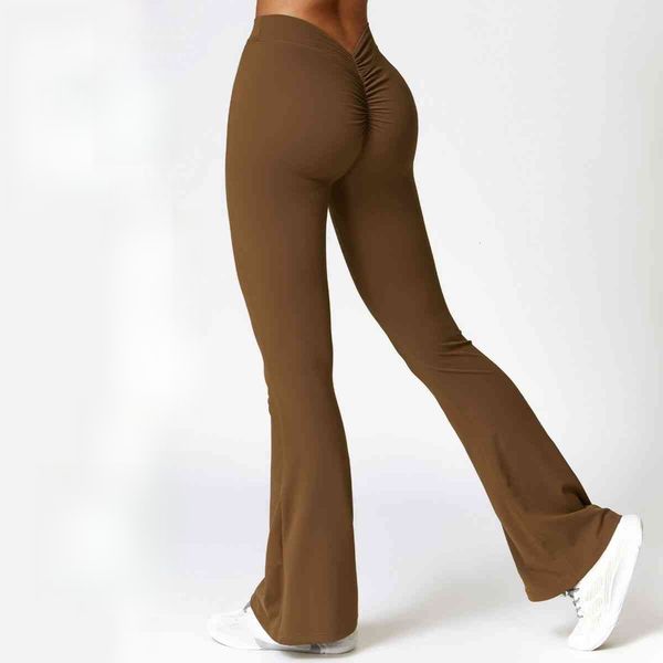 Peach Hip Lifting Bell Fitness Sports Wide Leg Micro Flare High Waist Drying Yoga Pants Women