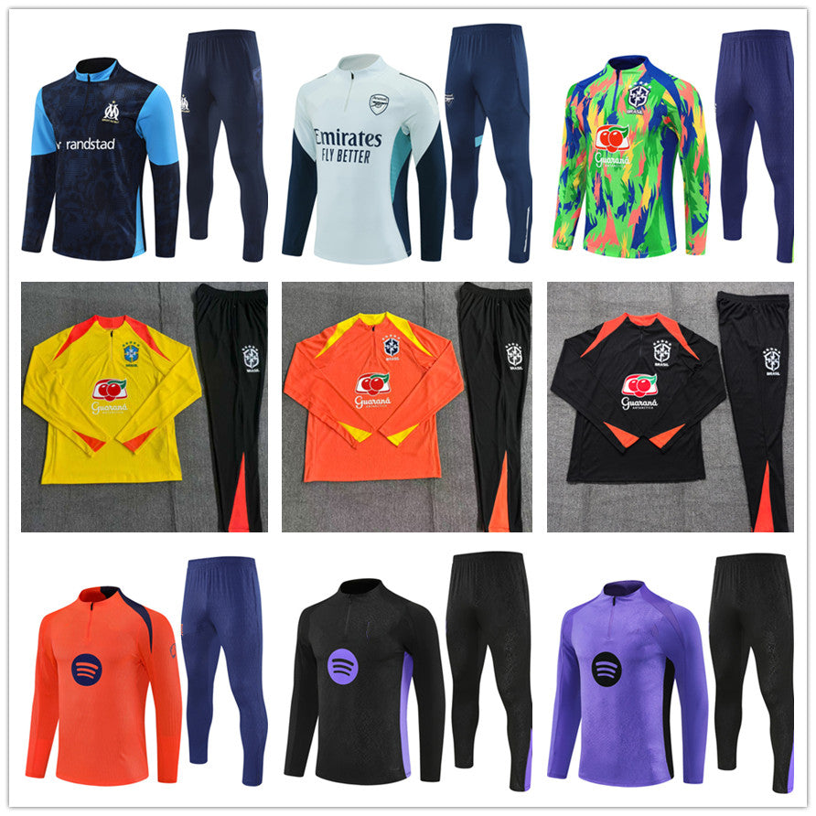 Soccer Sets Tracksuits football training uniforms club top Qualitt team 25 26 men kids long sleeved sportswear jacket jogging set