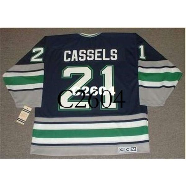 GC2604 Men #21 ANDREW CASSELS Hartford Whalers 1995 CCM Vintage RETRO Hockey Jersey or custom any name or number retro Jersey