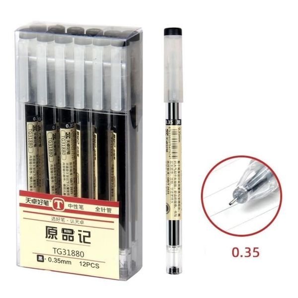 Haile 035mm Ultra Fine Gel Pens Style BlackRedBlue Ink Ballpoint Pen for School Office Writing Exam Stationery Supplies 241114