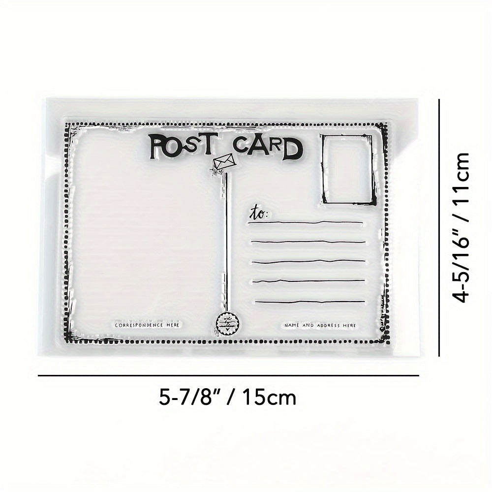 TEMU Postcard Clear Stamps For Diy Craft Making Card Photo Album Scrapbooking Decoration,transparent Stamps Template Mould Art Decoration