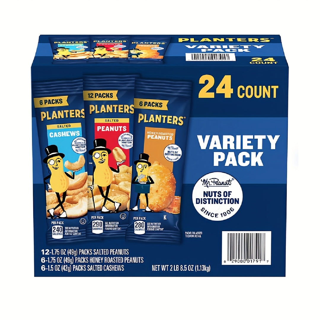 TEMU Planters Variety Pack Cashews & , 24 Pk. 2.53lbs