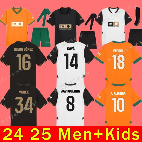 2024 Gaya Valencias soccer jerseys CAVANI GUEDES camisetas de futbol RODRIGO Gaya M.Gomez men kids kit football shirts 24 25 Rivero C.SOLER