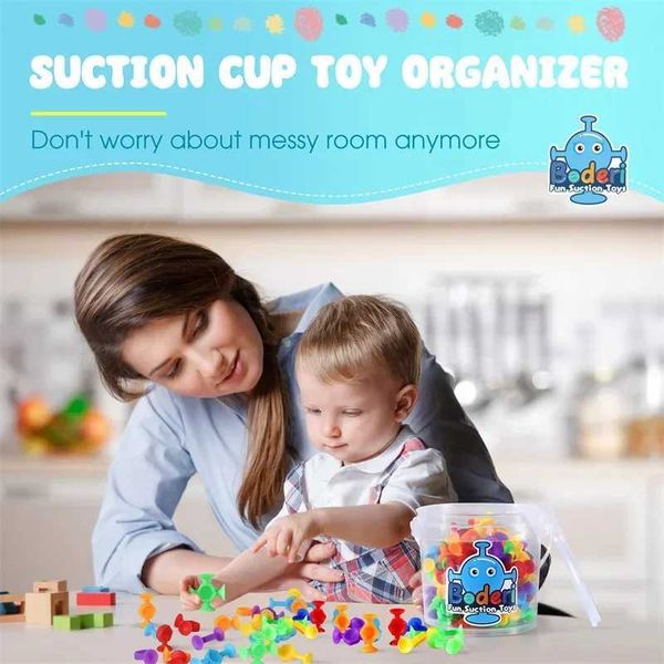 Baby Shower Toy Toys For Kids Ages 4-8 Boys 114 PCS Suction Toys Sensory Toys Bath Toys Travel Toys Suction Cup Toys SiliconeC250108