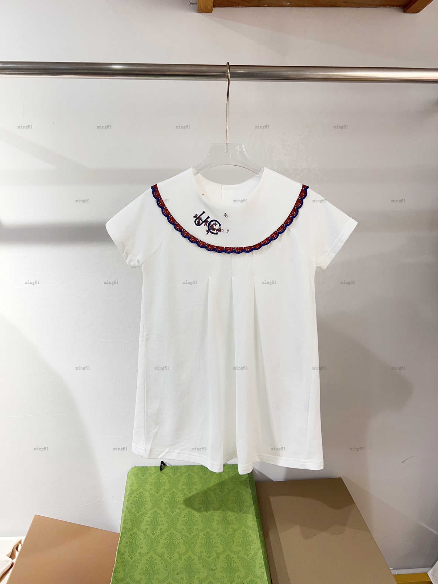 kids dress Embroidered logo design Baby skirts kids designer clothes girls Long sleeves dresses High quality autumn dress