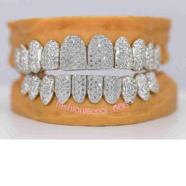 Best Fashion Hip Hop Rapper Jewellery Top And Bottom Iced Out Moissanite Grills Teeth From Indian Exporter