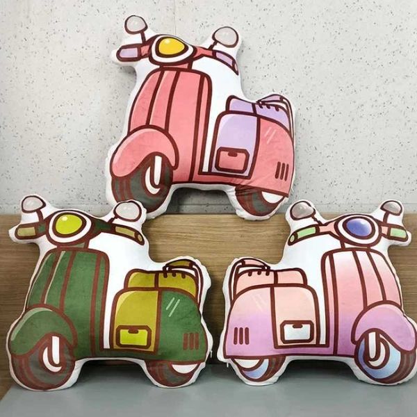 Plush Dolls Cute Cartoon Accessories Cool Broken Wind Duck Motorcycle Electric Vehicle Soft Vehicle Plush Toys Doll Stuffed Boy Gifts Decor