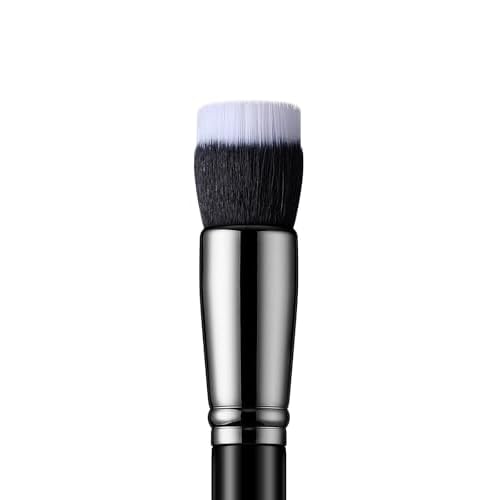 Stippling brush, EIGSHOW Stippling Makeup Brush Duo Fibers Wood Handle Brushes Perfect for Face Foundation, Blending, Highlight, Blush, Mineral Makeup