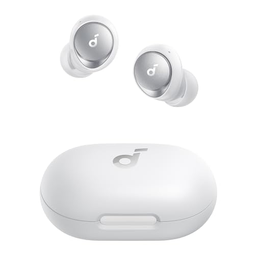 Soundcore by Anker Space A40 Auto-Adjustable Active Noise Cancelling Wireless Earbuds, Reduce Noise by Up to 98%, 50H Playtime, Comfortable Fit, App C