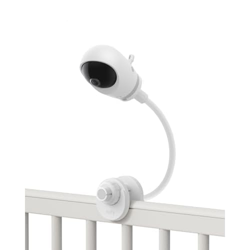 eufy Security Baby Monitor Crib Mount, Compatible with eufy Baby Monitor E20-E21, 16 Inch Flexible Arm Bracket, Attach to Baby Crib, No Tools Needed,